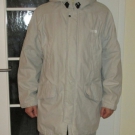 Levi`s Winterjacke XL hellgrau mit Kapuze / langer Parka