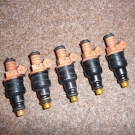 5 Stück Einspritzdüsen Porsche GT2 orange / Audi S2 RS2 gut für 480 PS