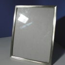 Schöner großer Foto-Rahmen - 925er Silber & Holz - 25,7cm x 19,7cm - Standrahmen