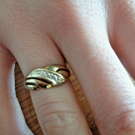 2 x alter Goldring 333 Gold 