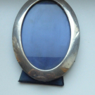 Artdeco 800 er Silber Fotoramen Oval, 14 cm H