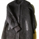 Schwarzer Wollmantel, Größe 38, Concept k