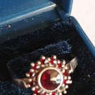 Böhmischer alter granat ring, 925er silber 