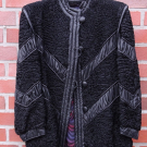 Persianer mit Ziegenleder aufwendig gearbeitet, Pelzjacke mit Stehkragen selten!