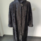 Echtpelz Persianer Breitschwanz SWAKARA Pelzmantel Leder Gr M-L Lamb Fur Schwarz