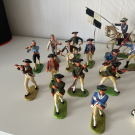 Konvolut Elastolin Figuren Musik Kämpfer Reiter Napoleon Pferde 30 stk Vintage 