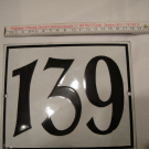 Original Emaille Schild " 139 ", schwer, gewölbt, Landhaus Loft Vintage1920/50?